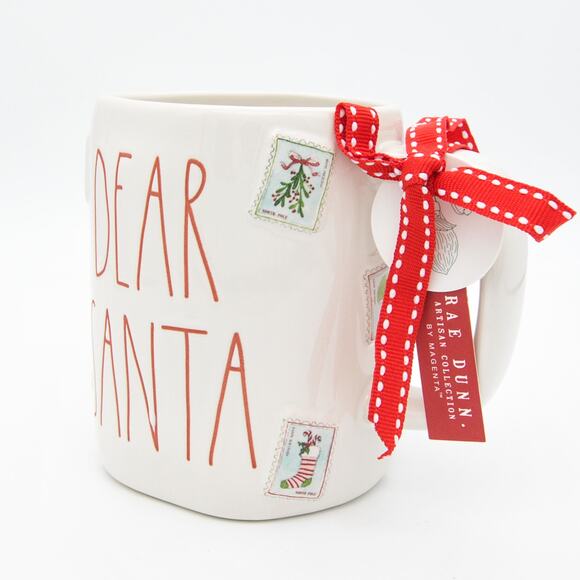 Rae Dunn Christmas Mug, Dear Santa Mug with Stamps, Double-Sided Coffee Cup - Picture 10 of 10